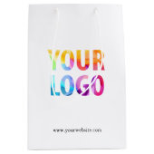 Custom Company Logo Business Promotion Gift Medium Cadeauzakje (Voorkant)