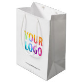 Custom Company Logo Business Promotion Gift Medium Cadeauzakje (Voorkant Gekanteld)