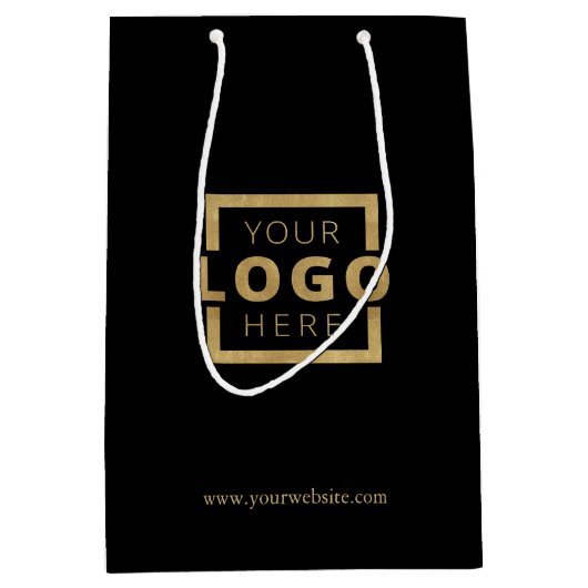 Custom Company Logo Business Promotion Gift Medium Cadeauzakje (Voorkant)
