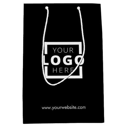 Custom Company Logo Business Promotion Gift Medium Cadeauzakje (Voorkant)