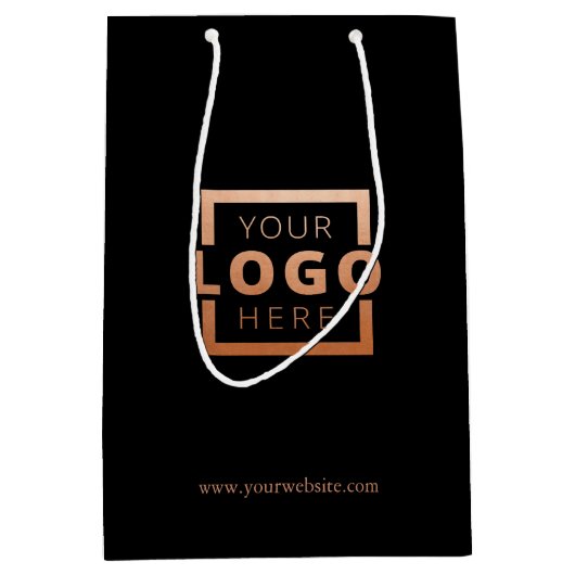 Custom Company Logo Business Promotion Gift Medium Cadeauzakje (Voorkant)