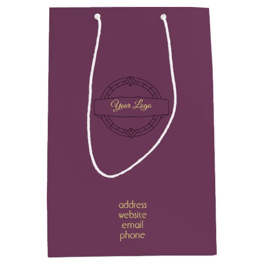 Custom Company Logo Business Promotion Gift Medium Cadeauzakje (Voorkant)