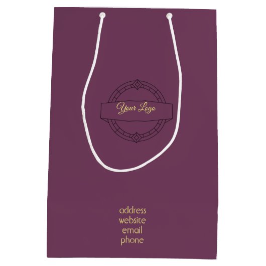 Custom Company Logo Business Promotion Gift Medium Cadeauzakje (Achterkant)