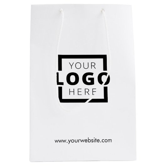 Custom Company Logo Business Promotion Gift Medium Cadeauzakje (Voorkant)