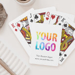 Custom Company Logo Business Promotion Gift Pokerkaarten<br><div class="desc">Ga voorbij de typische promotiepen of het notitieblok en geef een klantgericht pakket kaarten met uw logo en website URL uit. Ontwerptip: breng merkaanpassingen naar een hoger niveau door een achtergrondkleur te selecteren die overeenkomt met uw merkkleur.</div>