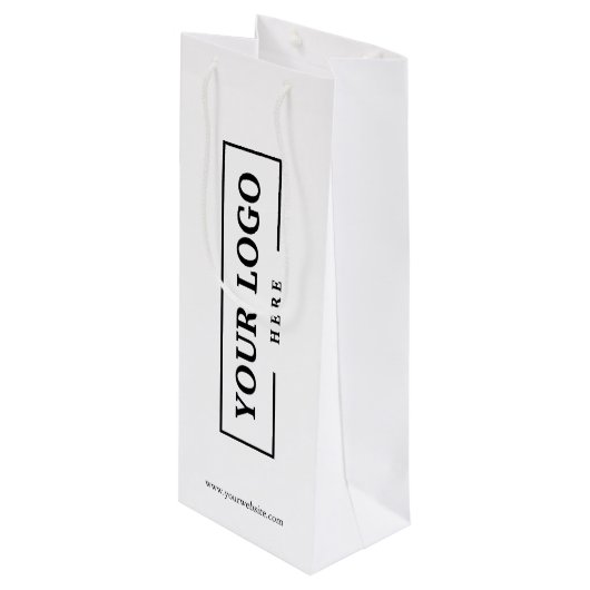 Custom Company Logo Business Promotion Gift Wijn Cadeautas (Voorkant Gekanteld)