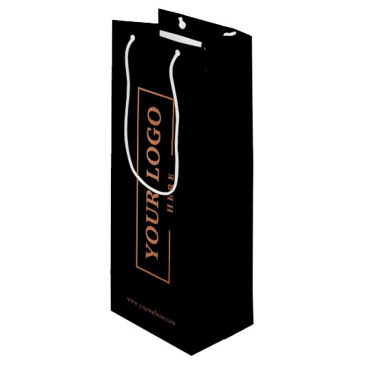 Custom Company Logo Business Promotion Gift Wijn Cadeautas (Voorkant Gekanteld)