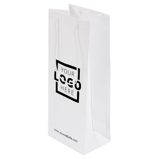 Custom Company Logo Business Promotion Gift Wijn Cadeautas (Voorkant Gekanteld)