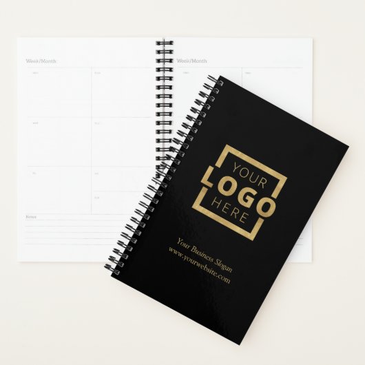 Custom Company Logo Business Promotion Gold Planner (Display)