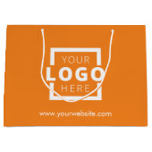 Custom Company Logo Business Promotion Oranje Groot Cadeauzakje (Voorkant)