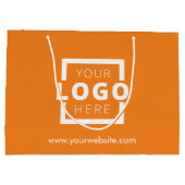 Custom Company Logo Business Promotion Oranje Groot Cadeauzakje (Achterkant)