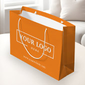 Custom Company Logo Business Promotion Oranje Groot Cadeauzakje