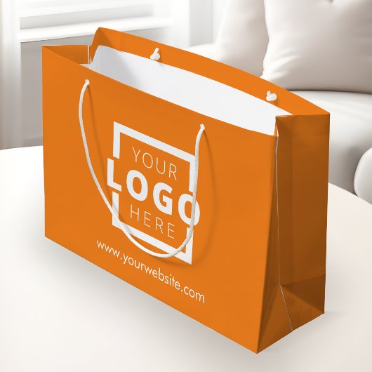 Custom Company Logo Business Promotion Oranje Groot Cadeauzakje