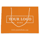 Custom Company Logo Business Promotion Oranje Groot Cadeauzakje (Voorkant)