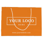 Custom Company Logo Business Promotion Oranje Groot Cadeauzakje (Achterkant)