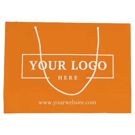 Custom Company Logo Business Promotion Oranje Groot Cadeauzakje (Achterkant)