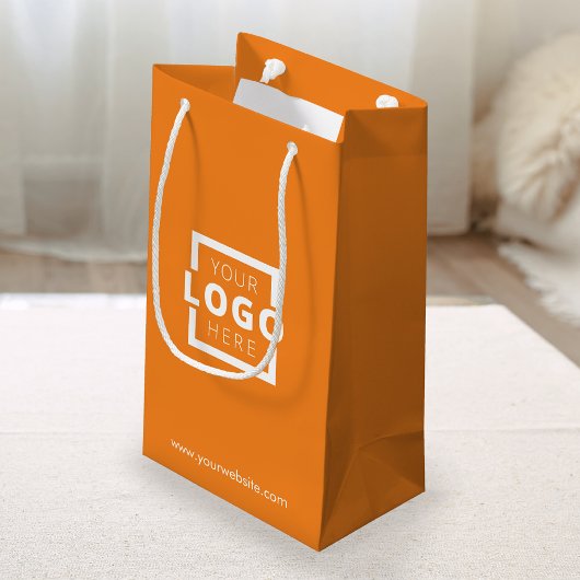 Custom Company Logo Business Promotion Oranje Klein Cadeauzakje