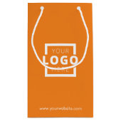 Custom Company Logo Business Promotion Oranje Klein Cadeauzakje (Achterkant)
