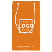 Custom Company Logo Business Promotion Oranje Klein Cadeauzakje (Voorkant)