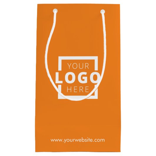 Custom Company Logo Business Promotion Oranje Klein Cadeauzakje (Voorkant)