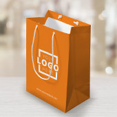 Custom Company Logo Business Promotion Oranje Medium Cadeauzakje