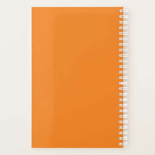Custom Company Logo Business Promotion Oranje Planner (Achterkant)