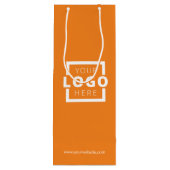 Custom Company Logo Business Promotion Oranje Wijn Cadeautas (Achterkant)