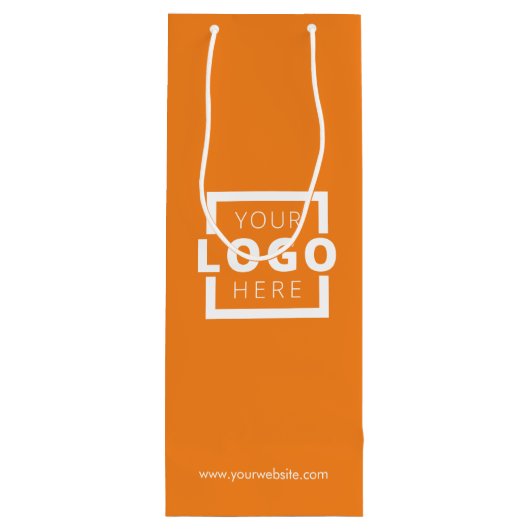 Custom Company Logo Business Promotion Oranje Wijn Cadeautas (Achterkant)