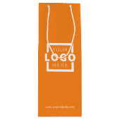 Custom Company Logo Business Promotion Oranje Wijn Cadeautas (Voorkant)