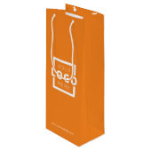 Custom Company Logo Business Promotion Oranje Wijn Cadeautas (Voorkant Gekanteld)