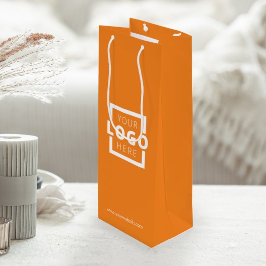 Custom Company Logo Business Promotion Oranje Wijn Cadeautas