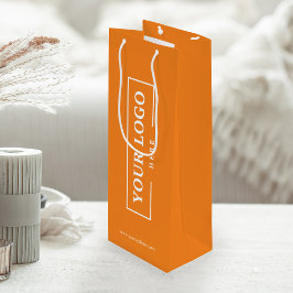 Custom Company Logo Business Promotion Oranje Wijn Cadeautas