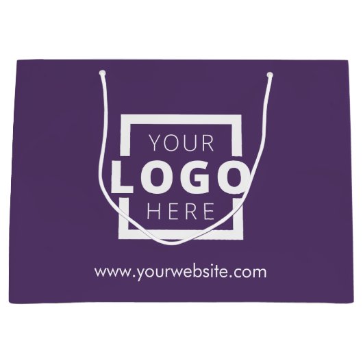 Custom Company Logo Business Promotion Paars Groot Cadeauzakje (Voorkant)
