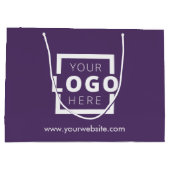 Custom Company Logo Business Promotion Paars Groot Cadeauzakje (Achterkant)