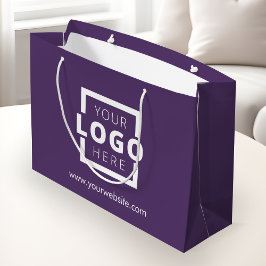 Custom Company Logo Business Promotion Paars Groot Cadeauzakje