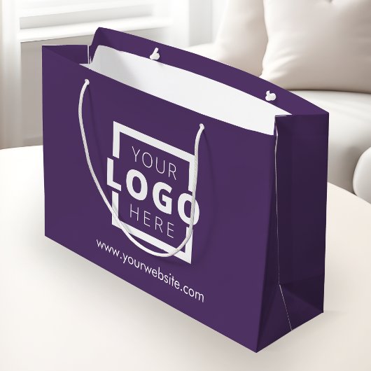 Custom Company Logo Business Promotion Paars Groot Cadeauzakje