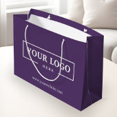 Custom Company Logo Business Promotion Paars Groot Cadeauzakje