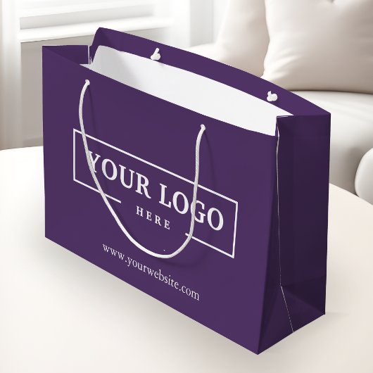 Custom Company Logo Business Promotion Paars Groot Cadeauzakje