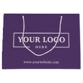 Custom Company Logo Business Promotion Paars Groot Cadeauzakje (Voorkant)