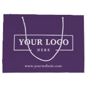 Custom Company Logo Business Promotion Paars Groot Cadeauzakje (Achterkant)