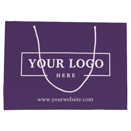 Custom Company Logo Business Promotion Paars Groot Cadeauzakje (Achterkant)