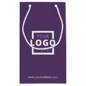 Custom Company Logo Business Promotion Paars Klein Cadeauzakje (Achterkant)