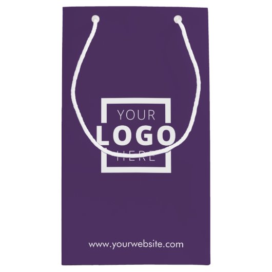 Custom Company Logo Business Promotion Paars Klein Cadeauzakje (Achterkant)