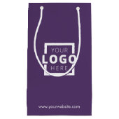 Custom Company Logo Business Promotion Paars Klein Cadeauzakje (Voorkant)