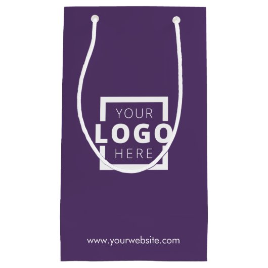 Custom Company Logo Business Promotion Paars Klein Cadeauzakje (Voorkant)