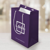 Custom Company Logo Business Promotion Paars Medium Cadeauzakje