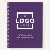 Custom Company Logo Business Promotion Paars Notitieboek (Voorkant)