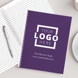 Custom Company Logo Business Promotion Paars Notitieboek