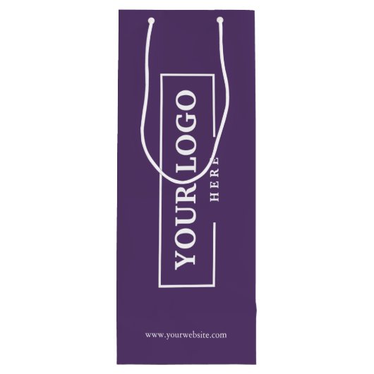 Custom Company Logo Business Promotion Paars Wijn Cadeautas (Achterkant)