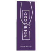 Custom Company Logo Business Promotion Paars Wijn Cadeautas (Voorkant)